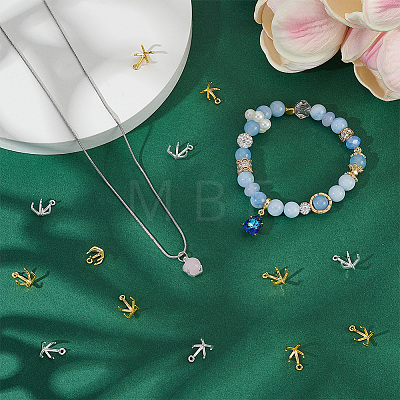 24Pcs Brass Charms Cabochon Settings KK-PH0014-17A-1