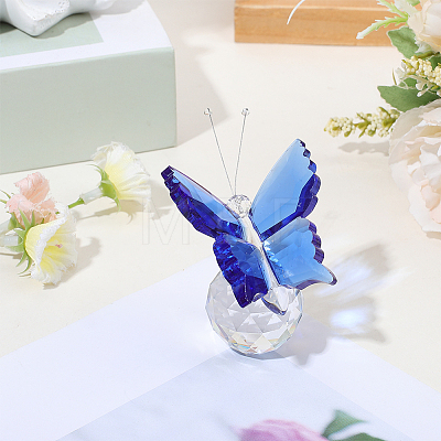 1Pc Glass Crytsal Butterfly Display Decorations LAMP-CN0001-01B-1