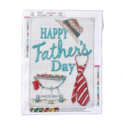 DIY Father's Day Theme Full Drill Diamond Painting Canvas Kits DIY-G080-01-1