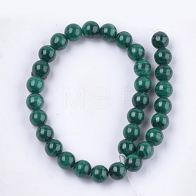 Natural Malachite Beads Strands X-G-S333-6mm-028-1