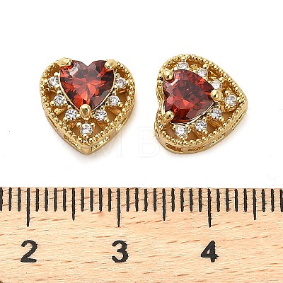 Brass Micro Pave Cubic Zirconia Beads KK-D093-06G-01-1