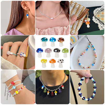 1Strand Handmade Lampwork Beads Strands LAMP-TA0001-84D-1
