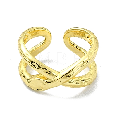 Brass Open Cuff Ring RJEW-B051-35G-1