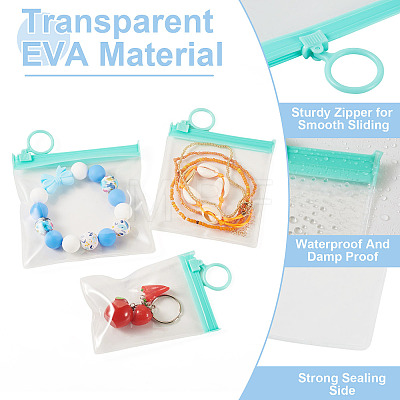 24Pcs 3 Styles Transparent EVA Resealable Bags with Rings ABAG-TA0002-27-1