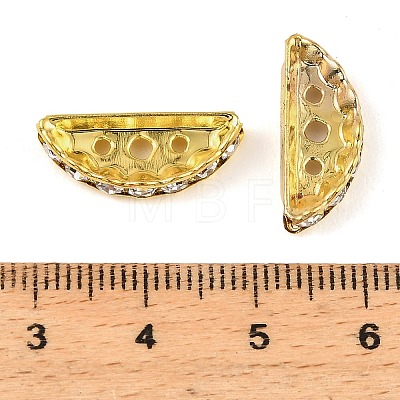 Brass Crystal Rhinestone Spacer Bars RB-T019-02B-G-1
