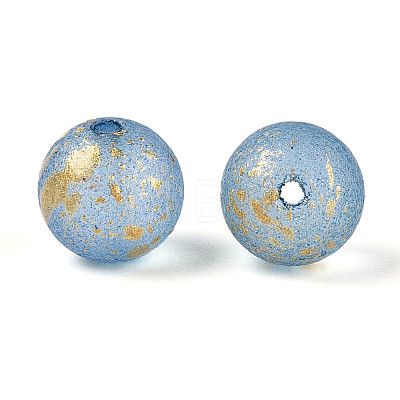 Baking Paint Glass Beads DGLA-N014-8mm-01B-1