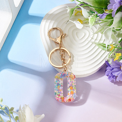Number 0 Transparent Resin Keychains KEYC-TADJ0001-10J-1