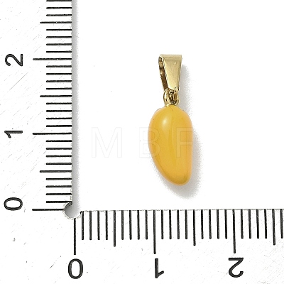 304 Stainless Steel Enamel Fruit Vegetable Charms STAS-F336-02H-G-1