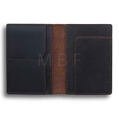 Rectangle Leather Travel Passport Wallet Cover AJEW-WH20007-04B-1