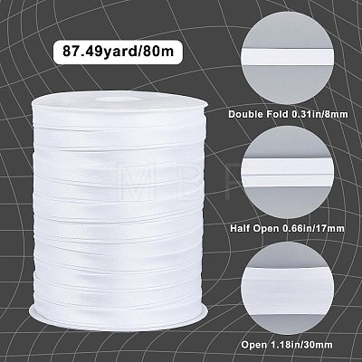 Polyester Satin Ribbon SRIB-WH0007-09A-1