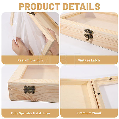 Wood Insect Specimen Display Cases with Visible Window CON-CA0001-035A-1