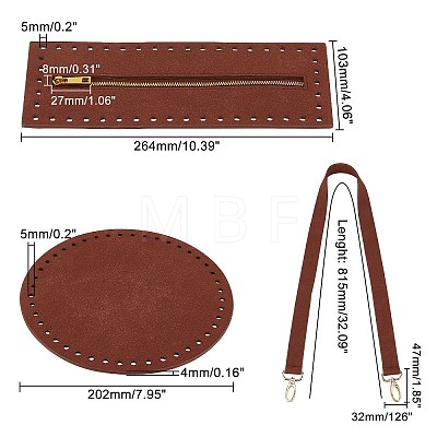 PU Leather with Alloy Shoulder Bag Making Kits DIY-WH0224-54B-1