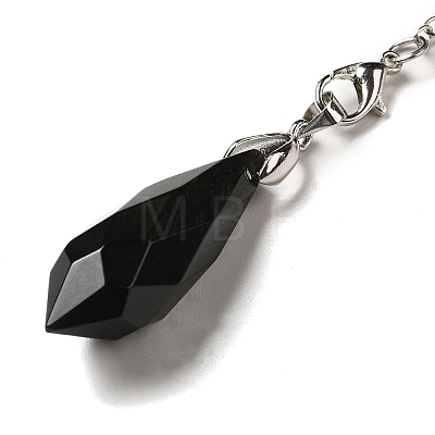 Natural Obsidian Dowsing Pendulum Big Pendants G-H286-03P-06-1