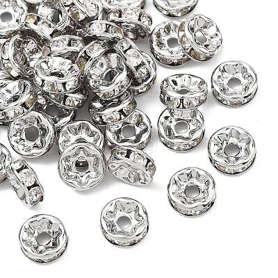 SHEGRACE Brass Micro Pave Clear Cubic Zirconia Spacer Beads XGRQ1U182-363P-1
