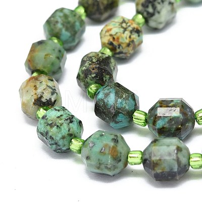 Natural African Turquoise(Jasper) Beads Strands G-O201B-65A-1
