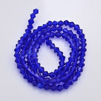 Faceted Bicone Glass Beads Strands X-EGLA-P017-4mm-08-1