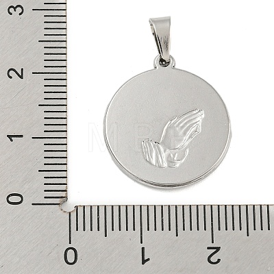 Non-Tarnish 304 Stainless Steel Pendants STAS-B071-02C-03P-1