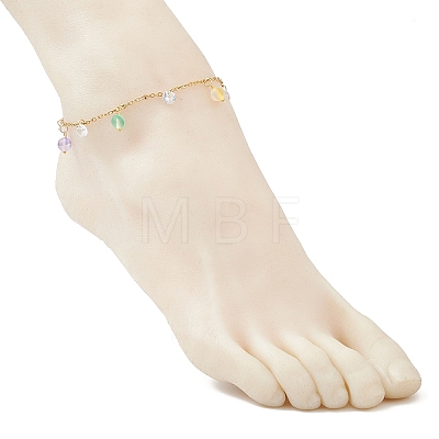 304 Stainless Steel Link Chain Anklets AJEW-AN00699-01-1