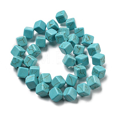 Dyed Synthetic Turquoise Beads Strands G-G075-C02-01-1