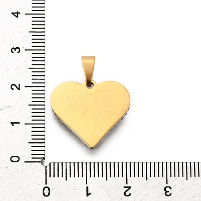 201 Stainless Steel Clay Pendants STAS-R166-02A-G-1