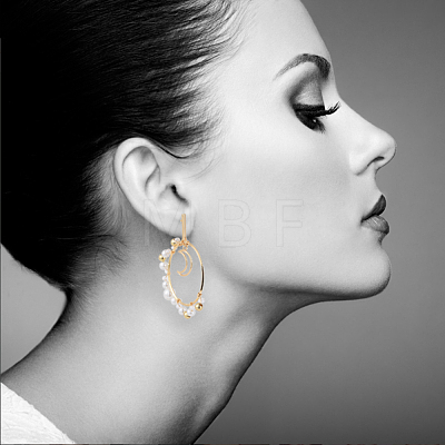 Dangle Stud Earrings EJEW-JE04065-02-1