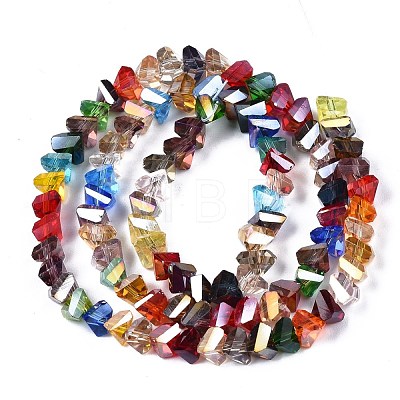 Electroplate Glass Beads Strands X-EGLA-N002-06L-1
