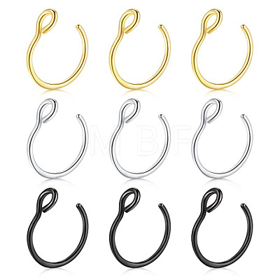 316 Surgical Stainless Steel Clip on Nose Rings WGA7223-10-1