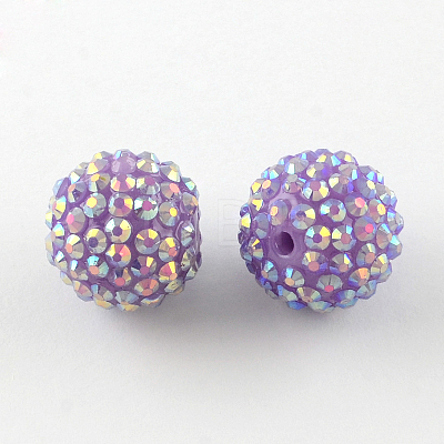 AB-Color Resin Rhinestone Beads RESI-S315-10x12-10-1