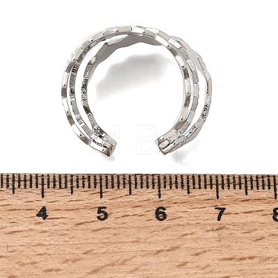 Brass Cuff Open Rings RJEW-F215-04P-1