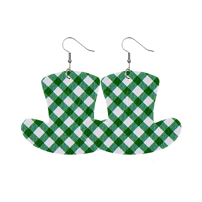Saint Patrick's Day Imitation Leather Dangle Earrings FS-WG4E1C6-14-1