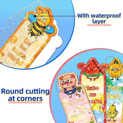 20 Sheets Laser Cute Paper Bookmark AJEW-Q148-01-1
