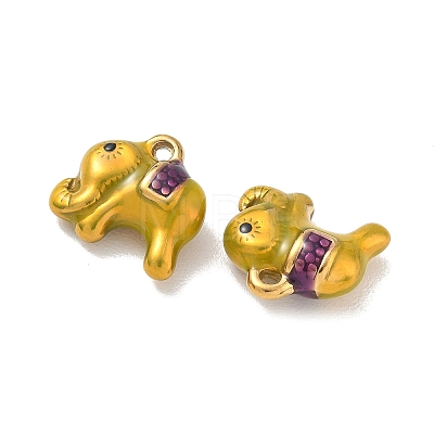 304 Stainless Steel Enamel Pendants STAS-L316-22G-08-1
