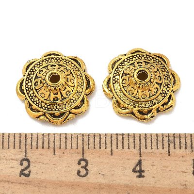 Tibetan Style Alloy Bead Caps TIBE-P003-81B-AG-1