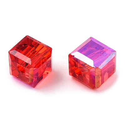 Faceted Transparent Glass Beads GLAA-E047-03C-1