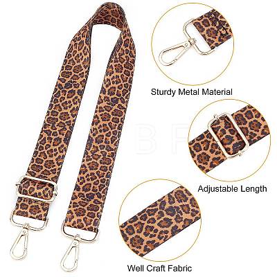 Polyester Leopard Print Pattern Bag Straps FIND-WH0001-29-1