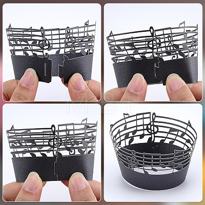 Musical Note Cupcake Wrappers AJEW-WH0871-27-1