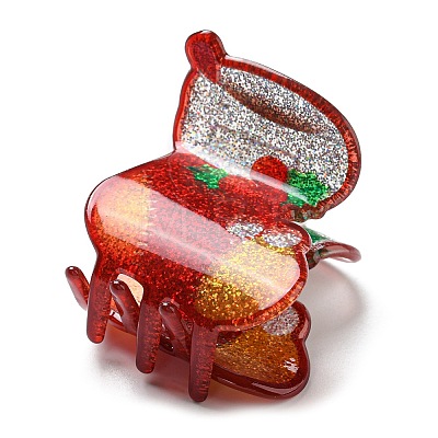 Christmas Theme Glitter Acrylic Claw Hair Clips LS-PHAR-R179-06-1