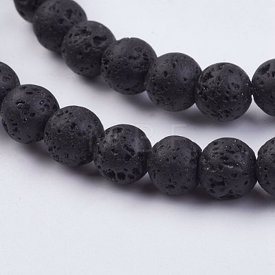 Natural Lava Rock Beads Strands G-F436-6mm-1