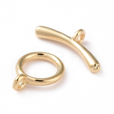 Eco-friendly Brass Toggle Clasps KK-D082-12G-1