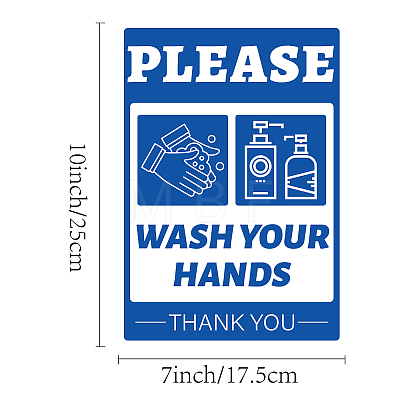 Waterproof PVC Warning Sign Stickers DIY-WH0237-007-1