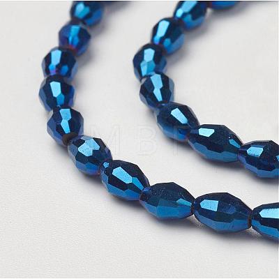 Electroplate Glass Beads Strands GC885Y-5-1