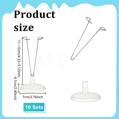 Mini Plastic & Metal Doll Display Stand AJEW-WH0696-631B-1