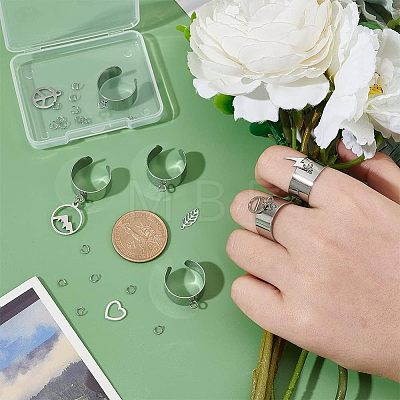 Unicraftale DIY Charm Cuff Ring Making Kit DIY-UN0003-69-1