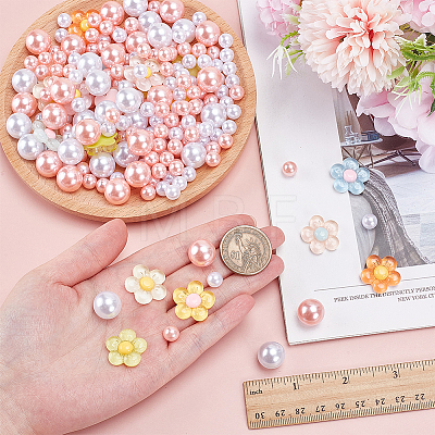 16Pcs Translucent Resin Cabochons RESI-SP0001-66-1