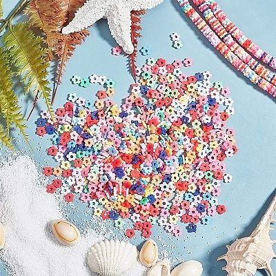 Handmade Polymer Clay Beads Strands CLAY-PH0001-23-1