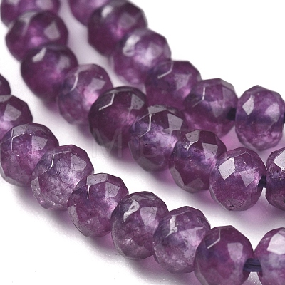 Dyed Natural Malaysia Jade Rondelle Beads Strands G-E316-2x4mm-50-1
