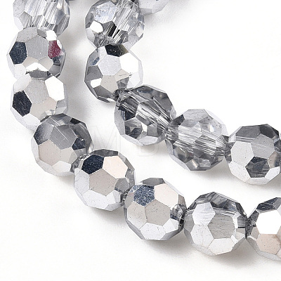 Transparent Electroplate Glass Beads Strands EGLA-A035-T6mm-M01-1