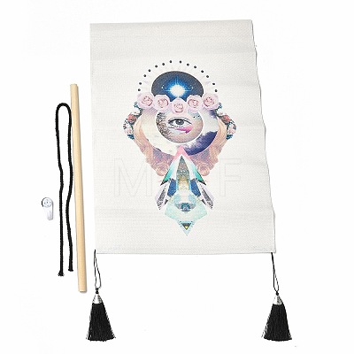 Chakra Cloth Wall Hanging Tapestry HJEW-M003-03D-1