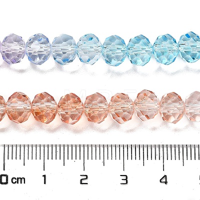 Transparent Painted Glass Beads Strands DGLA-A034-T6mm-A19-1