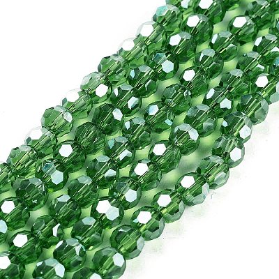 Electroplate Transparent Glass Beads Strands EGLA-A035-T6mm-A11-1